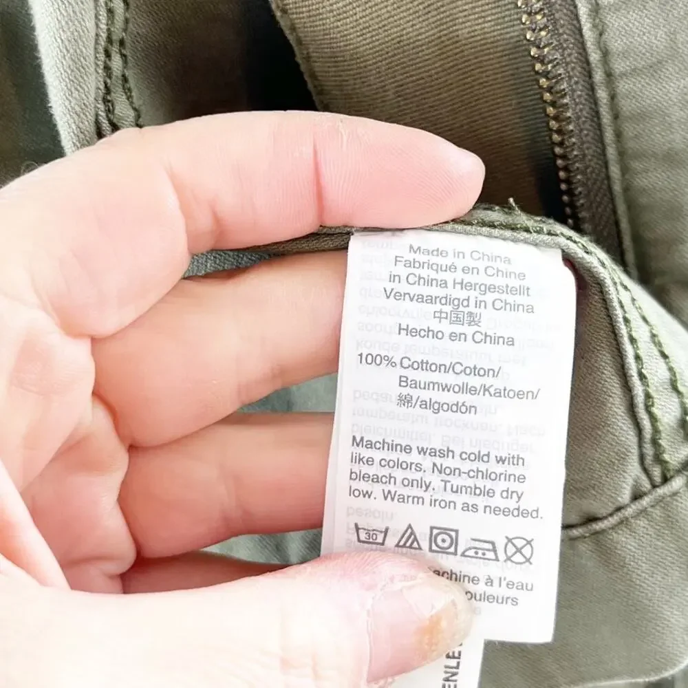 Madewell Passage Utility Cotton Zip Up Jacket Desert Olive Green XL - Picture 5 of 5